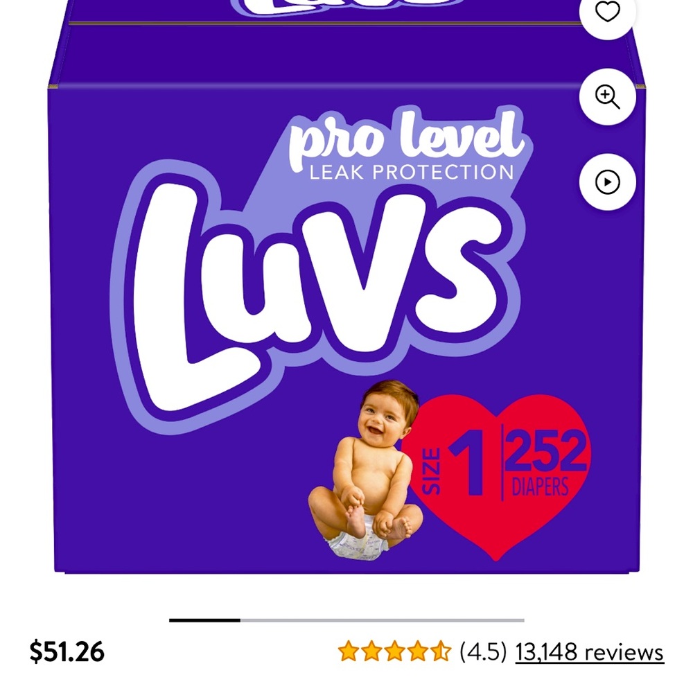 Luvs Size 1 252 CT